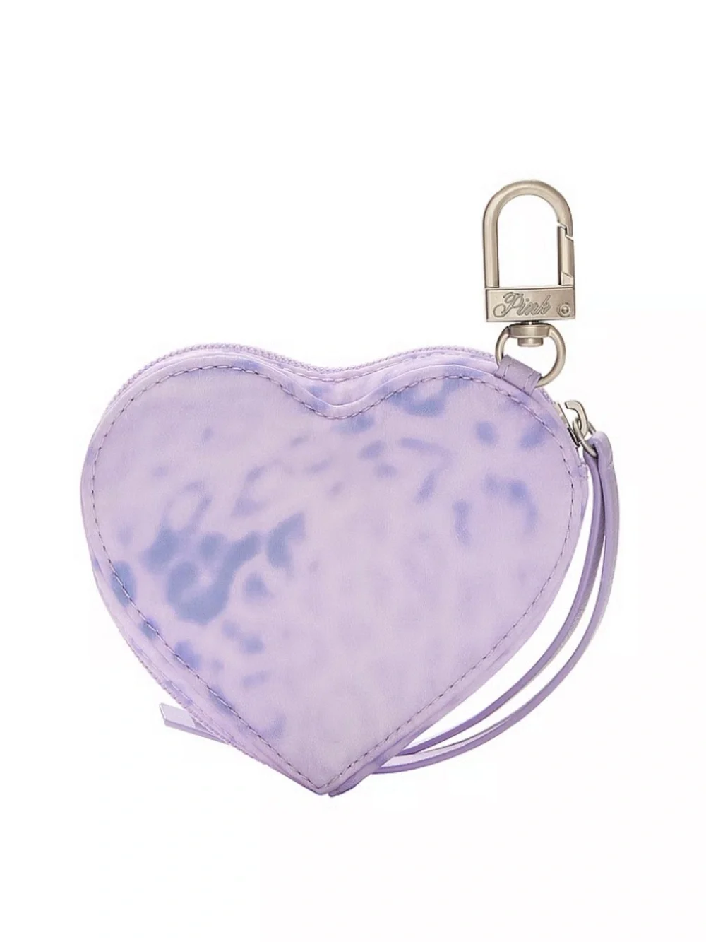 Victoria’s Secret Pink Lavender Lilac Heart Pouch Key Chain CharmNag Charm